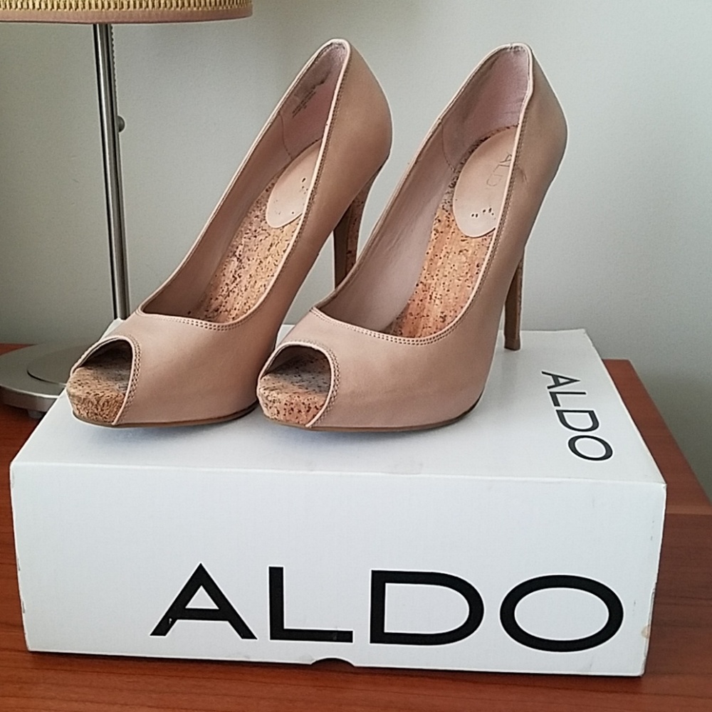 ALDO Nude Open Toe Pumps
